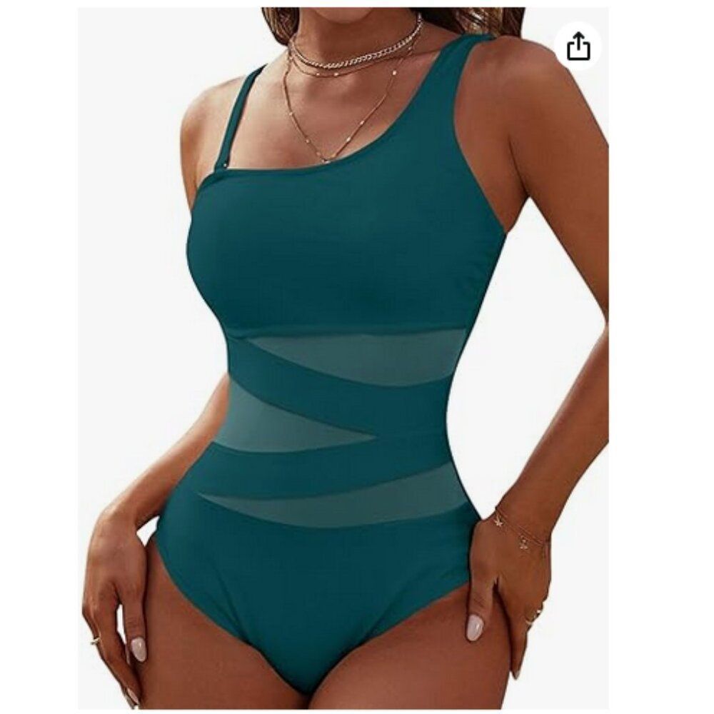 Blooming Jelly Women's Size Medium Sexy One Piece Mesh Swimsuit